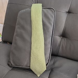 Authentix Hermes - Paris Olive Green Textured Men's Tie